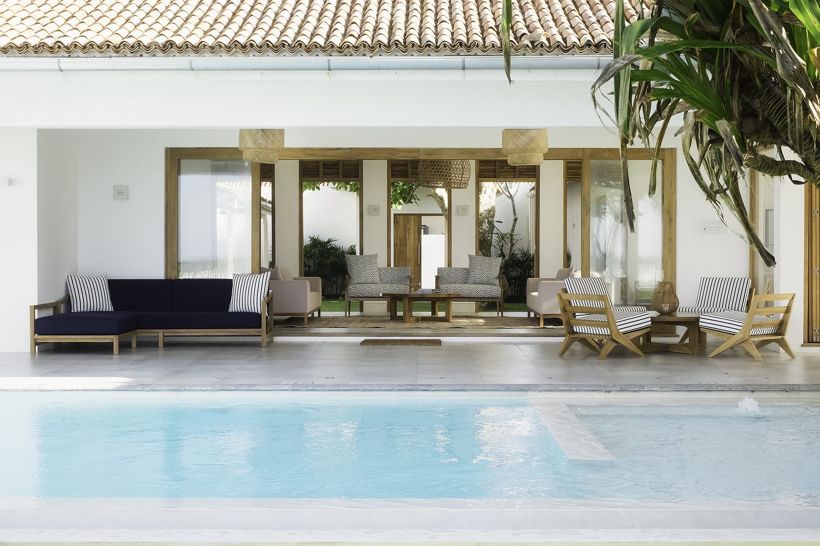 The villa pavilion and pool at Tea Tree Villa