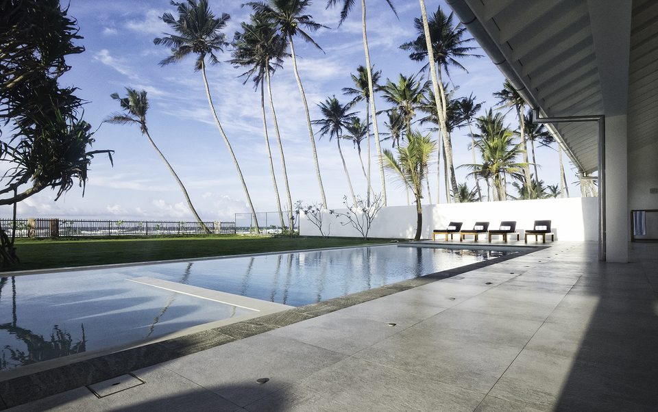 The lap pool looking out over the Indian Ocean