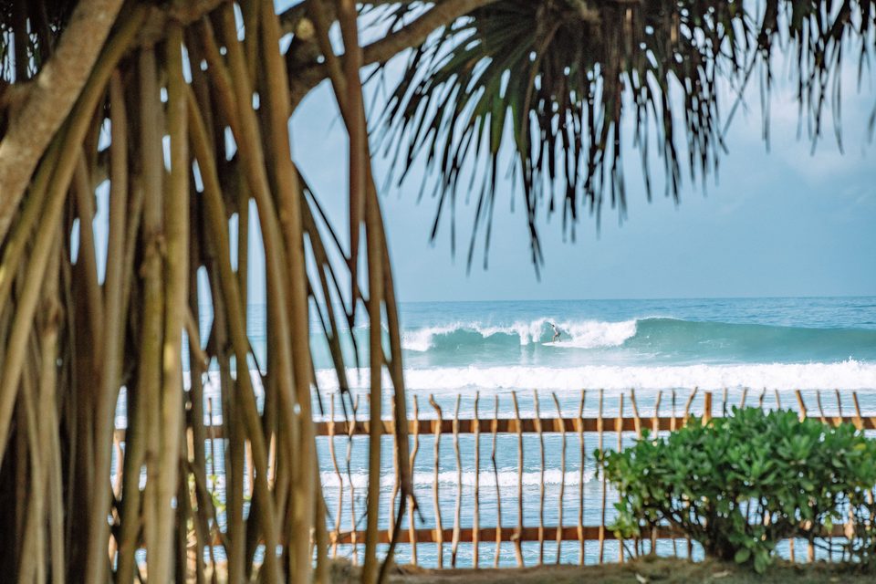 Surfing near the villa